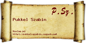 Pukkel Szabin névjegykártya